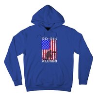 Ddgift214 Alumni Military Veteran Vintage American Usa Flag Great Gift Hoodie