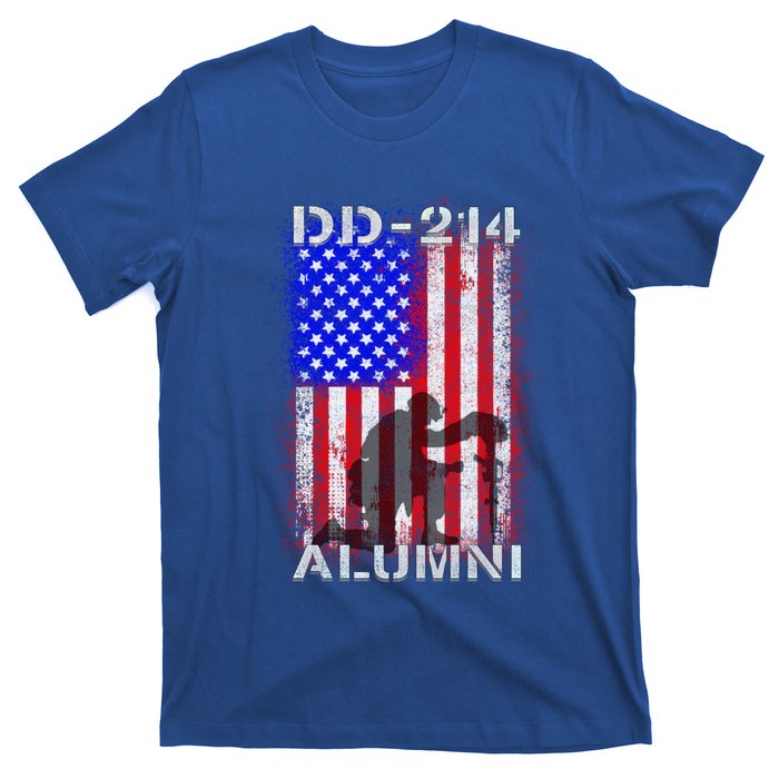 Ddgift214 Alumni Military Veteran Vintage American Usa Flag Great Gift T-Shirt