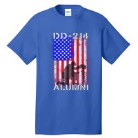 Ddgift214 Alumni Military Veteran Vintage American Usa Flag Great Gift Tall T-Shirt