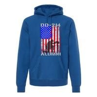 Ddgift214 Alumni Military Veteran Vintage American Usa Flag Great Gift Premium Hoodie