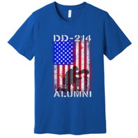 Ddgift214 Alumni Military Veteran Vintage American Usa Flag Great Gift Premium T-Shirt