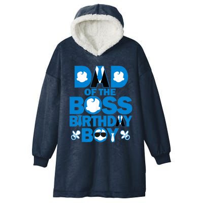 Dad And Mom Of The Boss Birthday Boy Baby Family Party Decor Hooded Wearable Blanket