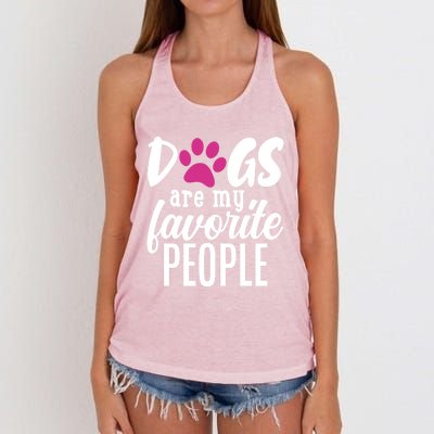 Dogs Are My Favorite People Gift Women's Knotted Racerback Tank