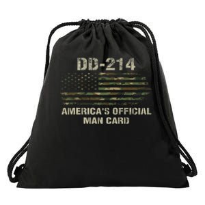 Dd214 Americas Man Card Funny Military Drawstring Bag