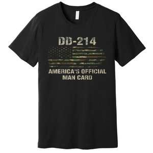 Dd214 Americas Man Card Funny Military Premium T-Shirt