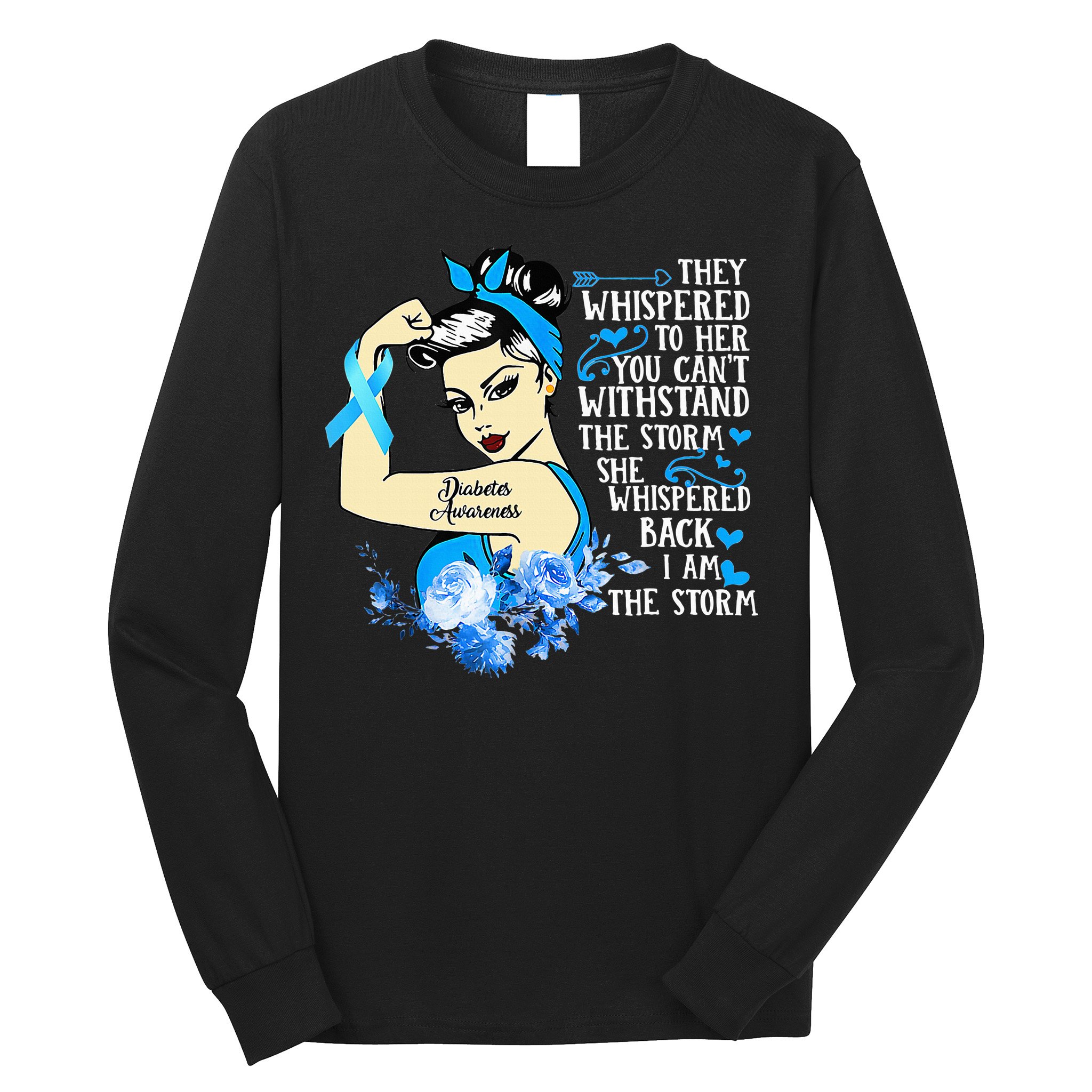 Diabetes Awareness Month For Powerful Warrior Long Sleeve Shirt