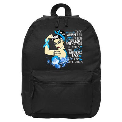 Diabetes Awareness Month For Powerful Warrior 16 in Basic Backpack
