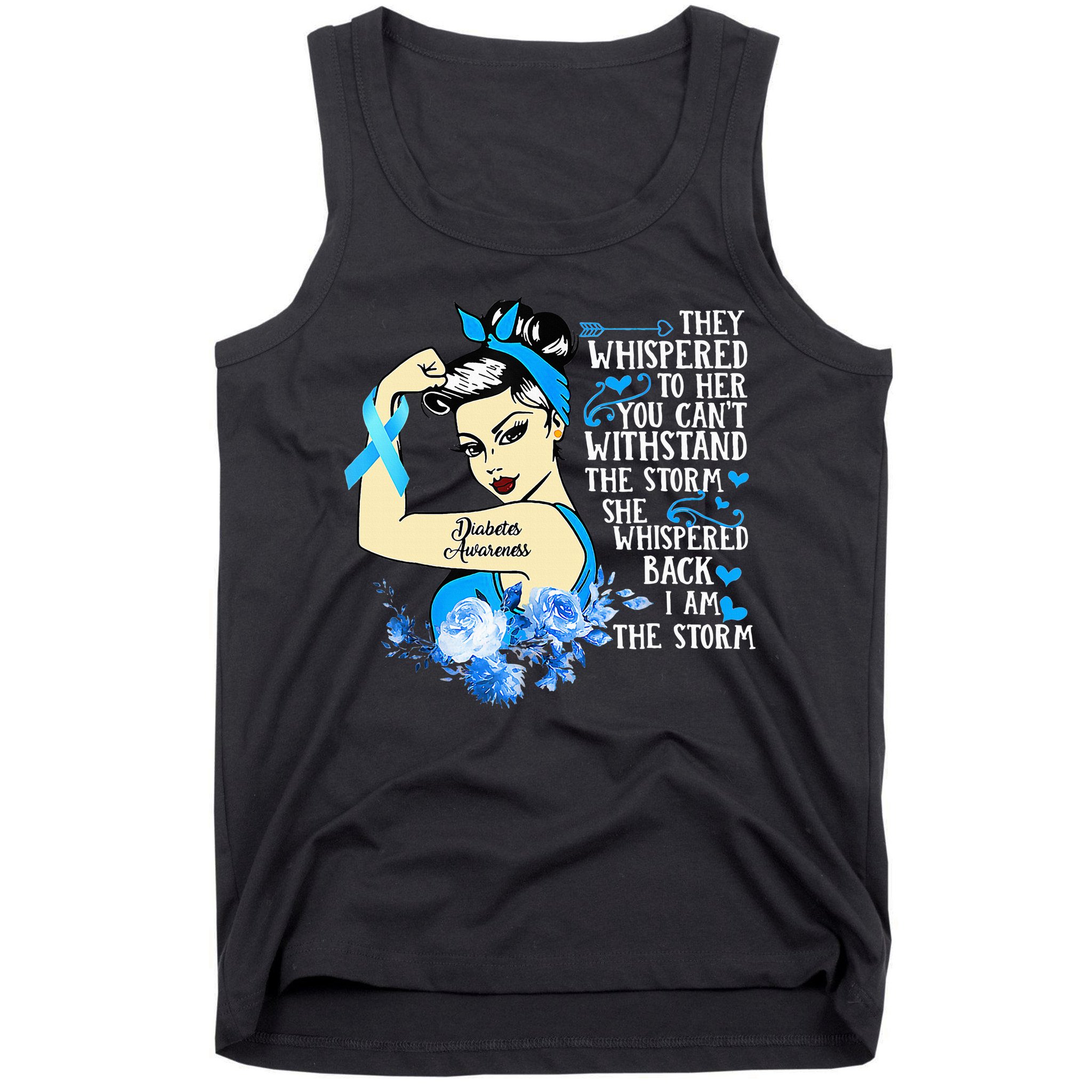 Diabetes Awareness Month For Powerful Warrior Tank Top