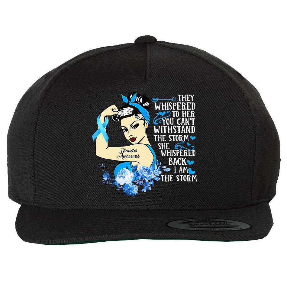 Diabetes Awareness Month For Powerful Warrior Wool Snapback Cap