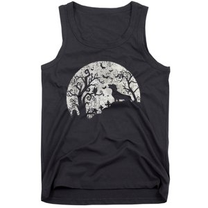 Dachshund And Moon Halloween Dachshund Lovers Pet Owner Tank Top