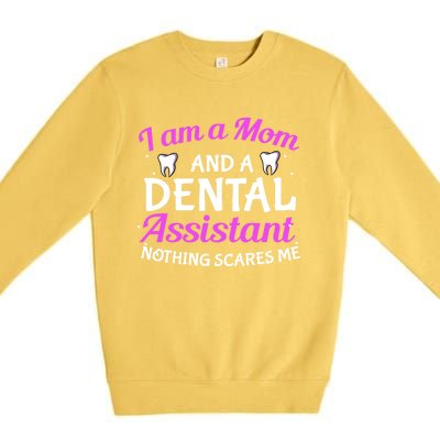 Dental Assistant Mom Dental Life Teeth Tooth Cool Gift Premium Crewneck Sweatshirt