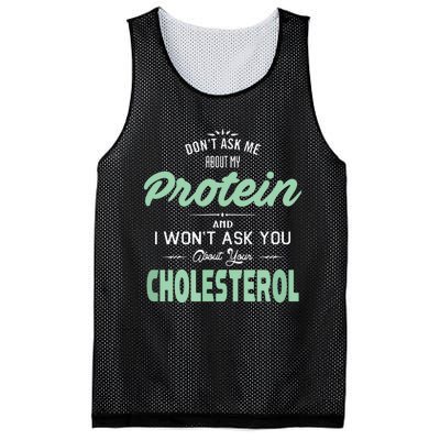 Dont Ask Me About My Protein Cute Veggie Gift Fun Mesh Reversible Basketball Jersey Tank