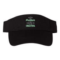 Dont Ask Me About My Protein Cute Veggie Gift Fun Valucap Bio-Washed Visor