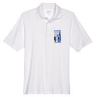 Diabetes Awareness Month American US Flag T1D Blue Ribbon Men's Origin Performance Pique Polo