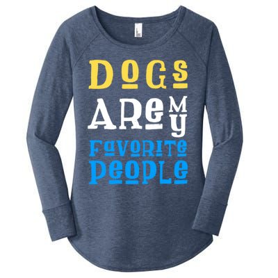 Dogs Are My Favorite Kind Of People Gift Cute Doggy Gift Great Gift Women's Perfect Tri Tunic Long Sleeve Shirt