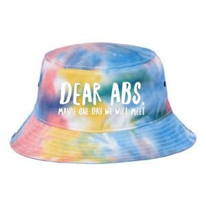 Dear Abs Maybe One Day We Will Meet Funny Gym Quote Tie Dye Newport Bucket Hat