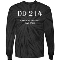 Dd214 America Man Card Tie-Dye Long Sleeve Shirt