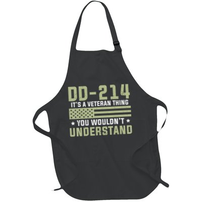DD-214 Alumni Military Veteran Vintage American Fla Apron