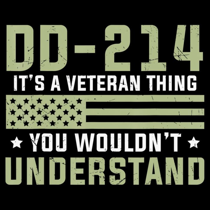 DD-214 Alumni Military Veteran Vintage American Fla T-Shirt