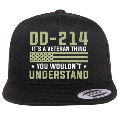 DD-214 Alumni Military Veteran Vintage American Fla Flatbill Hat
