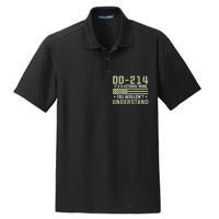 DD-214 Alumni Military Veteran Vintage American Fla Dry Zone Grid Polo