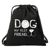 Dogs Are My Best Friend Drawstring Bag