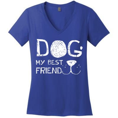 Dogs Are My Best Friend Women's V-Neck T-Shirt