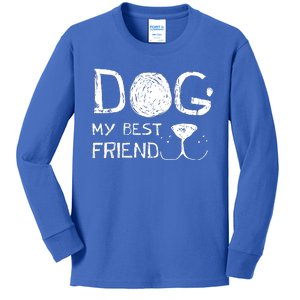 Dogs Are My Best Friend Kids Long Sleeve Shirt