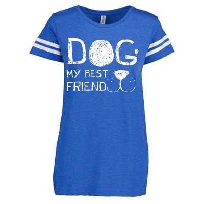 Dogs Are My Best Friend Enza Ladies Jersey Football T-Shirt