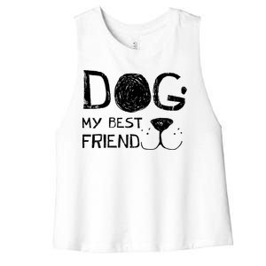 Dogs Are My Best Friend Women's Racerback Cropped Tank