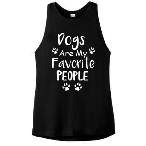 Dogs Are My Favorite People Gift Funny Dog Pet Lovers Cute Gift Ladies PosiCharge Tri-Blend Wicking Tank