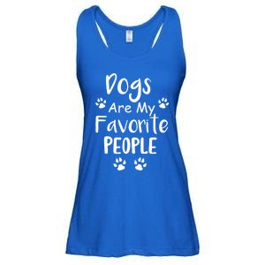 Dogs Are My Favorite People Gift Funny Dog Pet Lovers Cute Gift Ladies Essential Flowy Tank