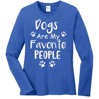 Dogs Are My Favorite People Gift Funny Dog Pet Lovers Cute Gift Ladies Long Sleeve Shirt