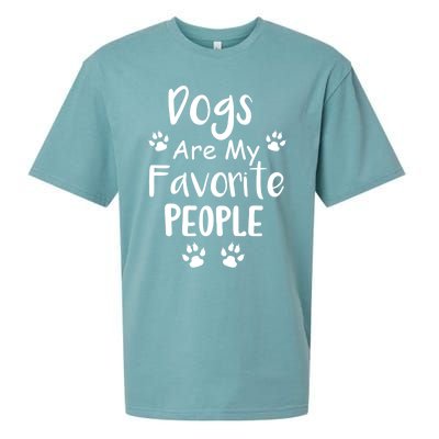 Dogs Are My Favorite People Gift Funny Dog Pet Lovers Cute Gift Sueded Cloud Jersey T-Shirt