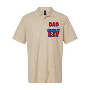 Dad And Mom Birthday Boy Spider Family Matching Softstyle Adult Sport Polo