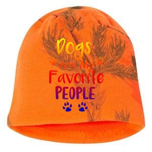 Dogs Are My Favorite People Great Gift Funny Dog Pet Lovers Gift Kati - Camo Knit Beanie