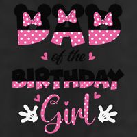 Dad And Mom Birthday Girl Mouse Family Matching 7 Panel Mesh Trucker Snapback Hat