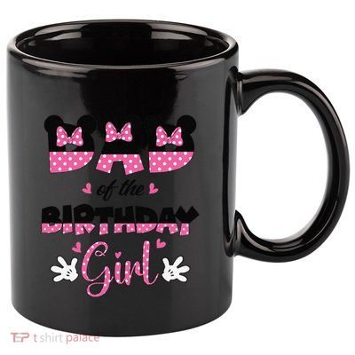 Dad And Mom Birthday Girl Mouse Family Matching 11oz C Handle Ceramic Mug
