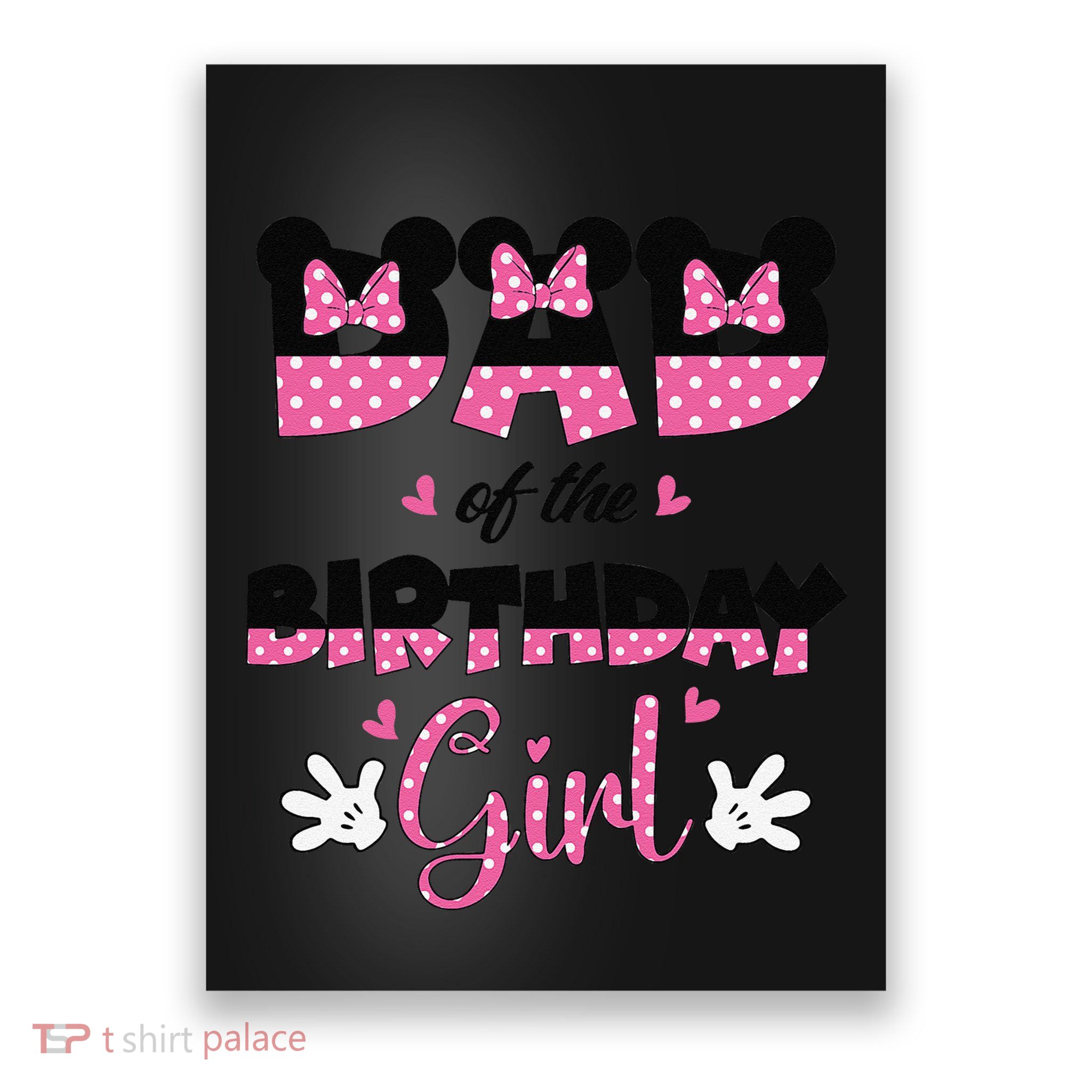 Dad And Mom Birthday Girl Mouse Family Matching Poster