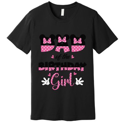 Dad And Mom Birthday Girl Mouse Family Matching Premium T-Shirt