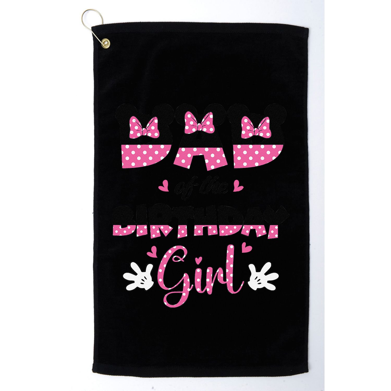 Dad And Mom Birthday Girl Mouse Family Matching Golf Towel