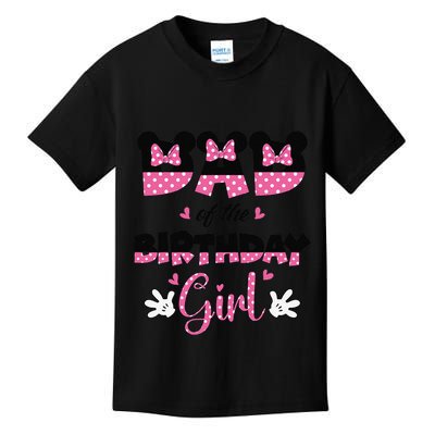 Dad And Mom Birthday Girl Mouse Family Matching Kids T-Shirt