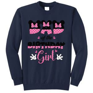 Dad And Mom Birthday Girl Mouse Family Matching Tall Sweatshirt