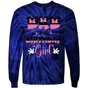 Dad And Mom Birthday Girl Mouse Family Matching Tie-Dye Long Sleeve Shirt