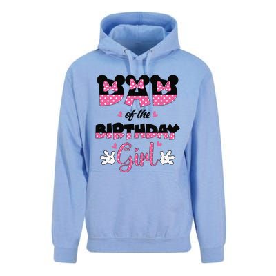 Dad And Mom Birthday Girl Mouse Family Matching Unisex Surf Hoodie