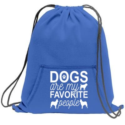 Dogs Are My Favorite People Funny Gift Hund Mops Artikel Möpse Mops Gift Sweatshirt Cinch Pack Bag