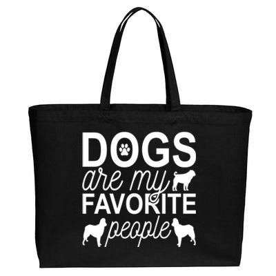 Dogs Are My Favorite People Funny Gift Hund Mops Artikel Möpse Mops Gift Cotton Canvas Jumbo Tote