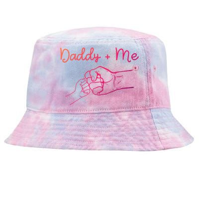 Daddy And Me Best Dad Ever Fist Bump Funny FatherS Day Gift Tie-Dyed Bucket Hat