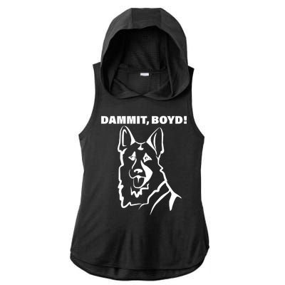 Dammit Boyd! Ladies PosiCharge Tri-Blend Wicking Draft Hoodie Tank