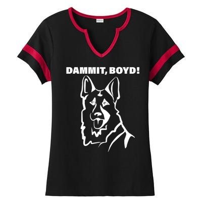 Dammit Boyd! Ladies Halftime Notch Neck Tee